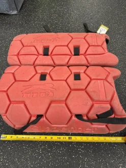 Used SLAZENGER MEGA FH Shin Guards Red 19