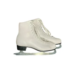 Used SLM SZ 10 WM FIGURE SKATES WomensFigure Skate White Senior 10