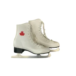 Used SLM SZ 6 WM FIGURE SKATES WomensFigure Skate White Senior 6