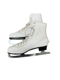 Used SLM WHITE SKATE WomensFigure Skate White Senior 10