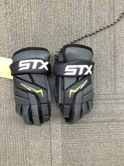Used STX 200 Lacrosse Gloves Junior Black SM