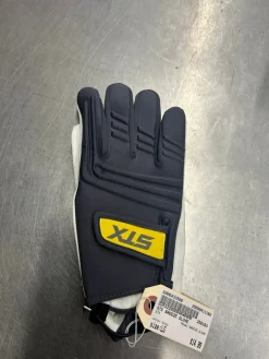 Used STX BREEZE GLOVE Lacrosse Gloves Womens Grey LG