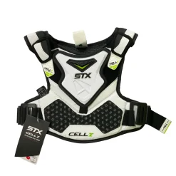 Used STX CELL V Lacrosse Shoulder Pads White SM
