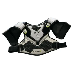 Used STX CELL V Lacrosse Shoulder Pads White MD