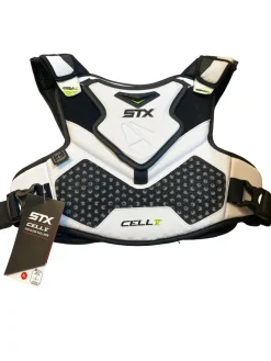Used STX CELL V Lacrosse Shoulder Pads White XL