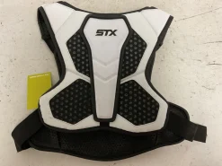 Used STX CELL V Lacrosse Shoulder Pads White And Black LG