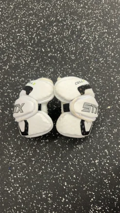 Used STX CELL V Lacrosse Arm Pads/Guards White LG
