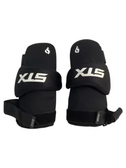 Used STX COOLMAX Lacrosse Shin Guards Black MD