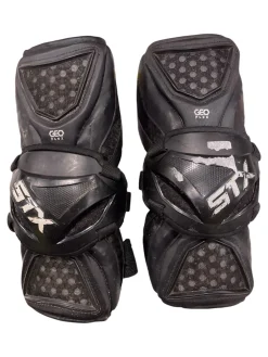 Used STX GEO FLEX Lacrosse Arm Pads/Guards Black LG