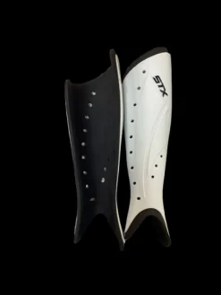 Used STX HINDER SHIN GUARDS Lacrosse Shin Guards White LG Tall