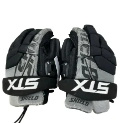 Used STX SHIELD Lacrosse Gloves Mens Black MD