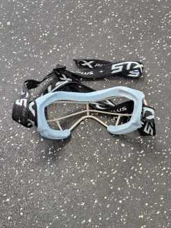 Used STX 4SIGHT PLUS Lacrosse Facial Protect Sky Blue Senior