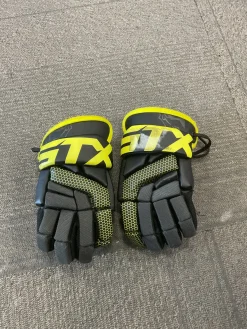 Used STX STALLION 100 Lacrosse Gloves Junior Black 8