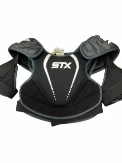 Used STX STALLION 75 Lacrosse Shoulder Pads Black LG