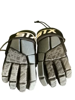 Used STX STALLION 75 Lacrosse Gloves Junior Black SM