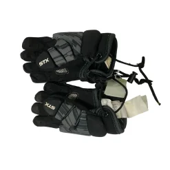 Used STX STALLION 75 Lacrosse Gloves Junior Black 8