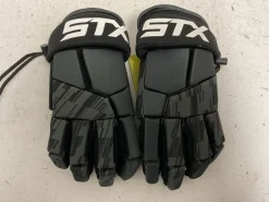 Used STX STALLION 75 Lacrosse Gloves Mens Black And Grey LG