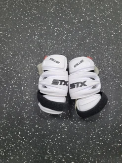 Used STX STALLION 500 Lacrosse Arm Pads/Guards White MD