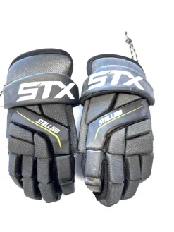 Used STX STALLION 200 Lacrosse Gloves Mens Black SM