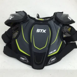 Used STX STALLION 200+ MD SHOULDER PADS Lacrosse Shoulder Pads Black MD