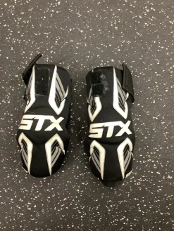 Used STX STINGER Lacrosse Arm Pads/Guards Black SM