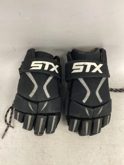 Used STX STINGER Lacrosse Gloves Junior Black 12