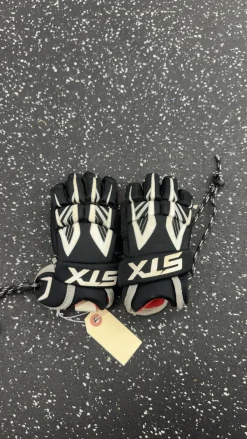 Used STX STINGER Lacrosse Gloves Junior Black 6