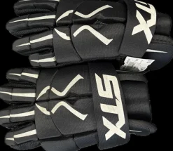 Used STX STINGER Lacrosse Gloves Junior Black 12