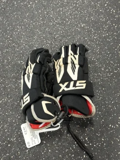 Used STX STINGER Lacrosse Gloves Junior Black 10