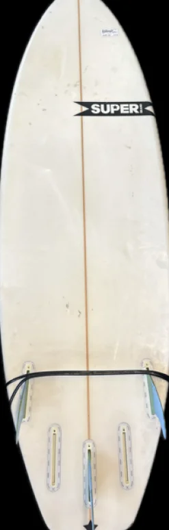 Used Super VAPERS Surfboard White 5Ft 11In