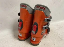 Used Tecnica TJR SUPER Boys DH Ski Boot Orange 215 MP - J03