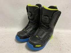 Used ThirtyTwo KIDA BOA Boys Snowboard Boots Black And Carolina Blue Junior 04