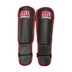 Used Title Martial Arts Shin Pads Black LG