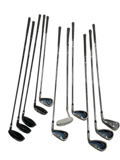 Used Tommy Armour EVO Mens Package Set RH Black And Royal Blue 12 Piece