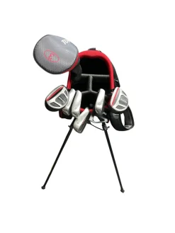 Used Top Flite STAINLESS 9PC NO DRIVER Mens Package Set RH Black 9 Piece
