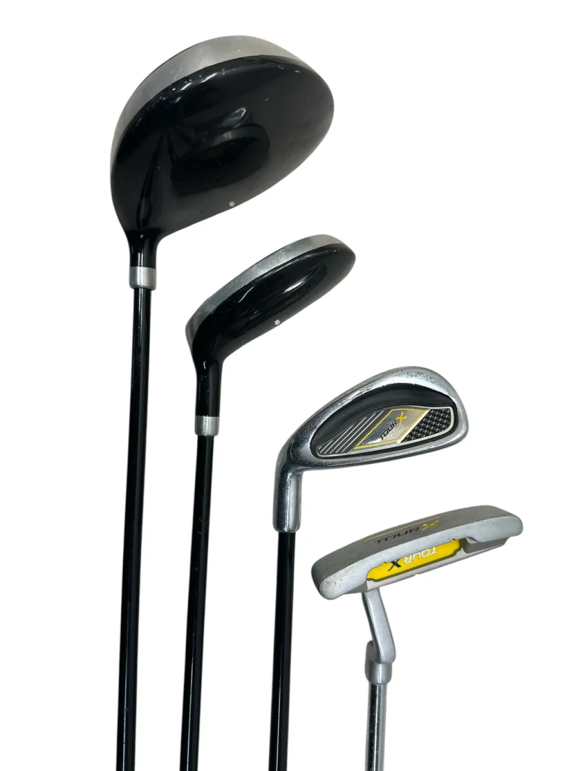 Used Tour X JR LH GOLF SET Jr Package Set LH Black And Yellow 4 Piece