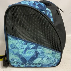 Used TRANSPACK Ice Skate Bag Black And Carolina Blue