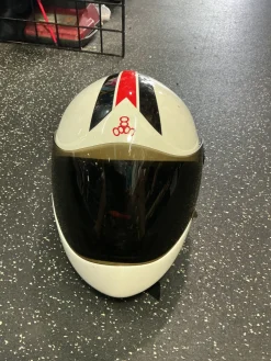 Used Triple Eight Skateboard Helmet White One Size