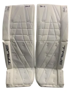 Used True CATALYST Goalie Leg Pads Junior White 28+2”