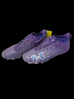 Used Under Armour Adult FB Cleats Purple Senior 9
