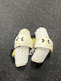 Used Under Armour ARM PADS Lacrosse Arm Pads/Guards White LG