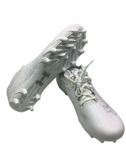 Used Under Armour BLUR SELECT MC Adult FB Cleats White Senior 9