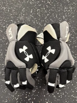 Used Under Armour COMMAND Lacrosse Gloves Mens Black SM