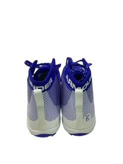 Used Under Armour HAMMER MC Adult FB Cleats Royal Blue And White Senior 11