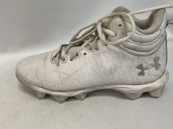 Used Under Armour Jr FB Cleats White Junior 06