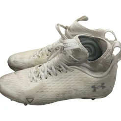 Used Under Armour LAX Cleats Mens White Senior 11.5
