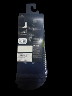 Used Under Armour UA ELEVATED 8.5-13 ADULT SOCKS Lacrosse Socks Navy Blue And Yellow Senior