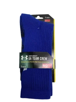 Used Under Armour UA TEAM CREW Soccer Socks Royal Blue MD