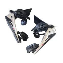 Used Union ATLAS SNOWBOARD BINDINGS Mens Binding Only White LG