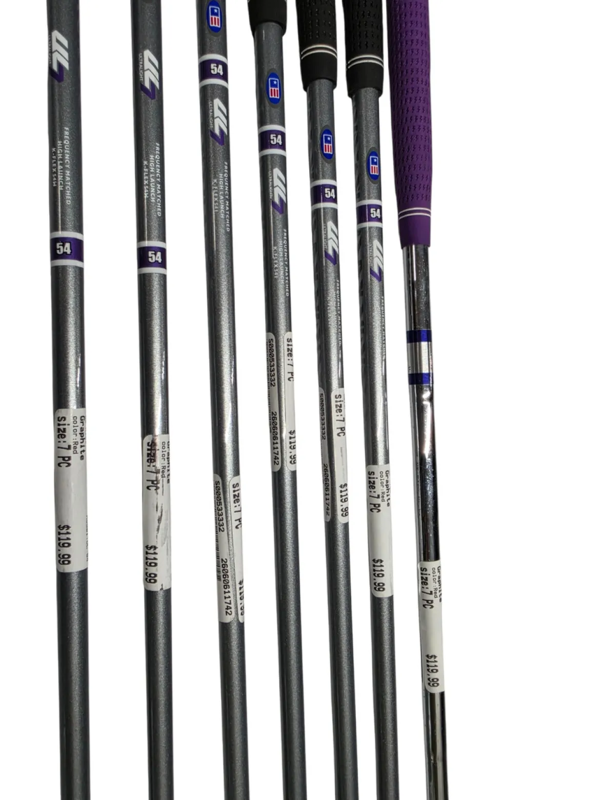 Used US Kids Golf UL7 w15 54 Junior Package Set LH 7 Piece